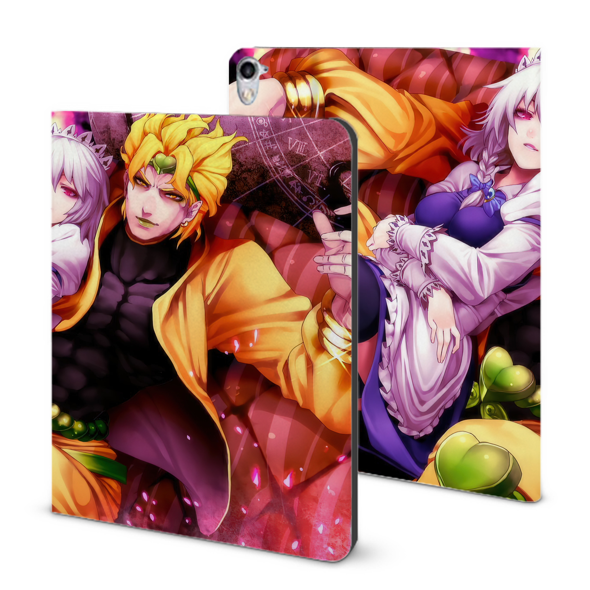 （画像用） ジョジョの奇妙な冒険 JoJo's Bizarre Adventure IPad ケース ブック型 PUレザー TPU 耐衝撃 軽量 薄型 ペン収納なし 全面保護 IPad 各モデル対応